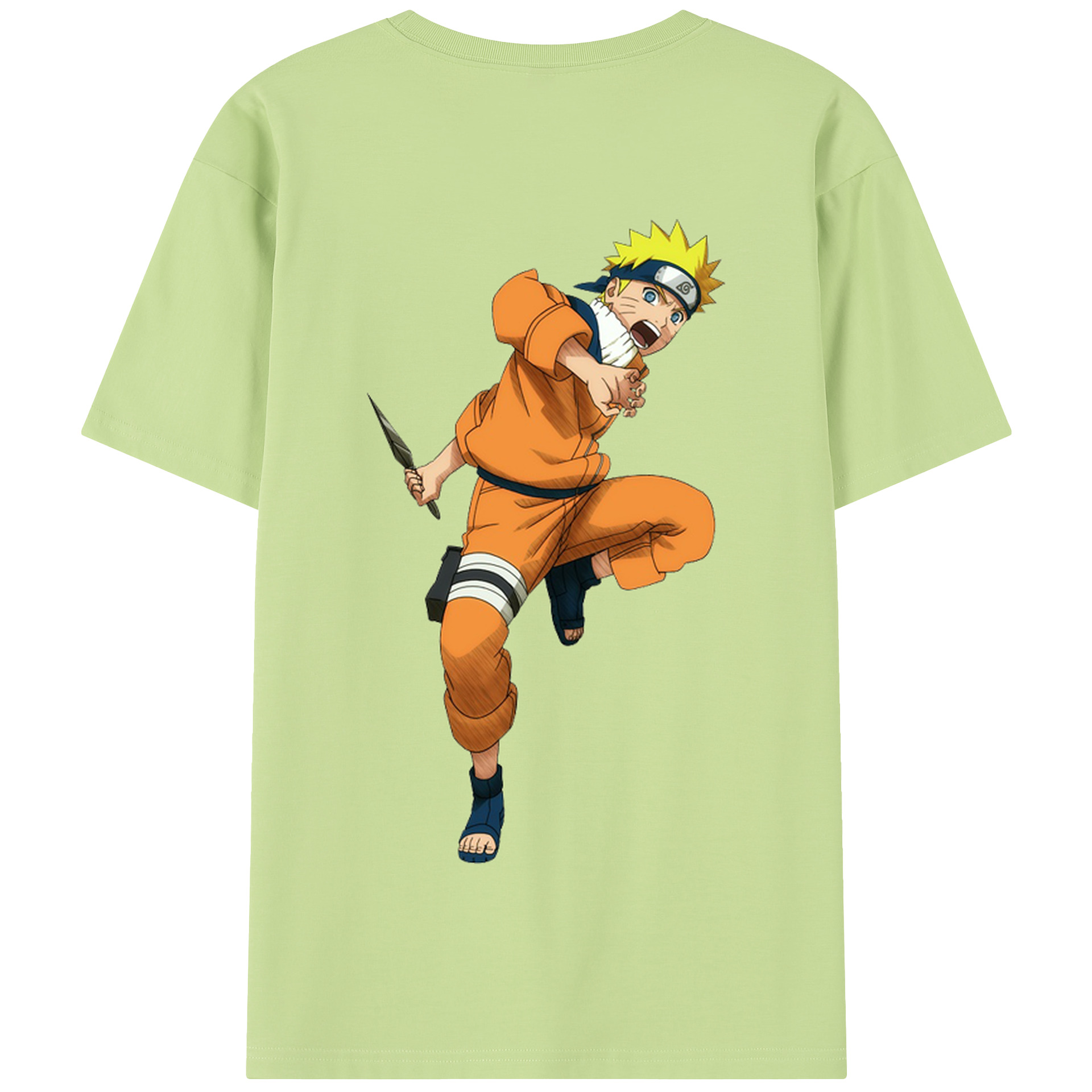 （画像用） NARUTO -ナルト- うずまき ナルト Uzumaki Naruto 綿100％半袖Tシャツ（背面プリント）